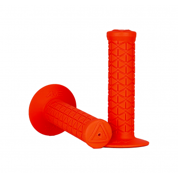 Old School BMX Ame Tri Grips Fluorescent Orange by Ame