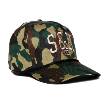 S & M SMU - 5 Panel Snapback Cap Camo