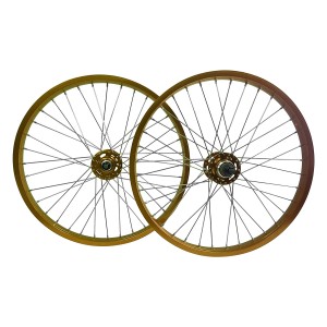 Old School BMX Araya Type 24" Wheel Set with KT Hubs Gold