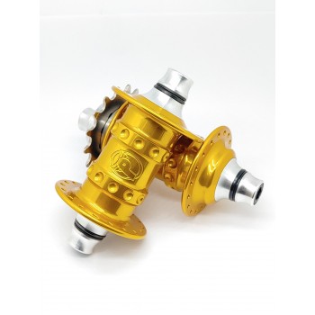 Old School BMX PROFILE LIMITED EDITION 55 YEAR HIGH FLANGE HUB SET (GOLD)