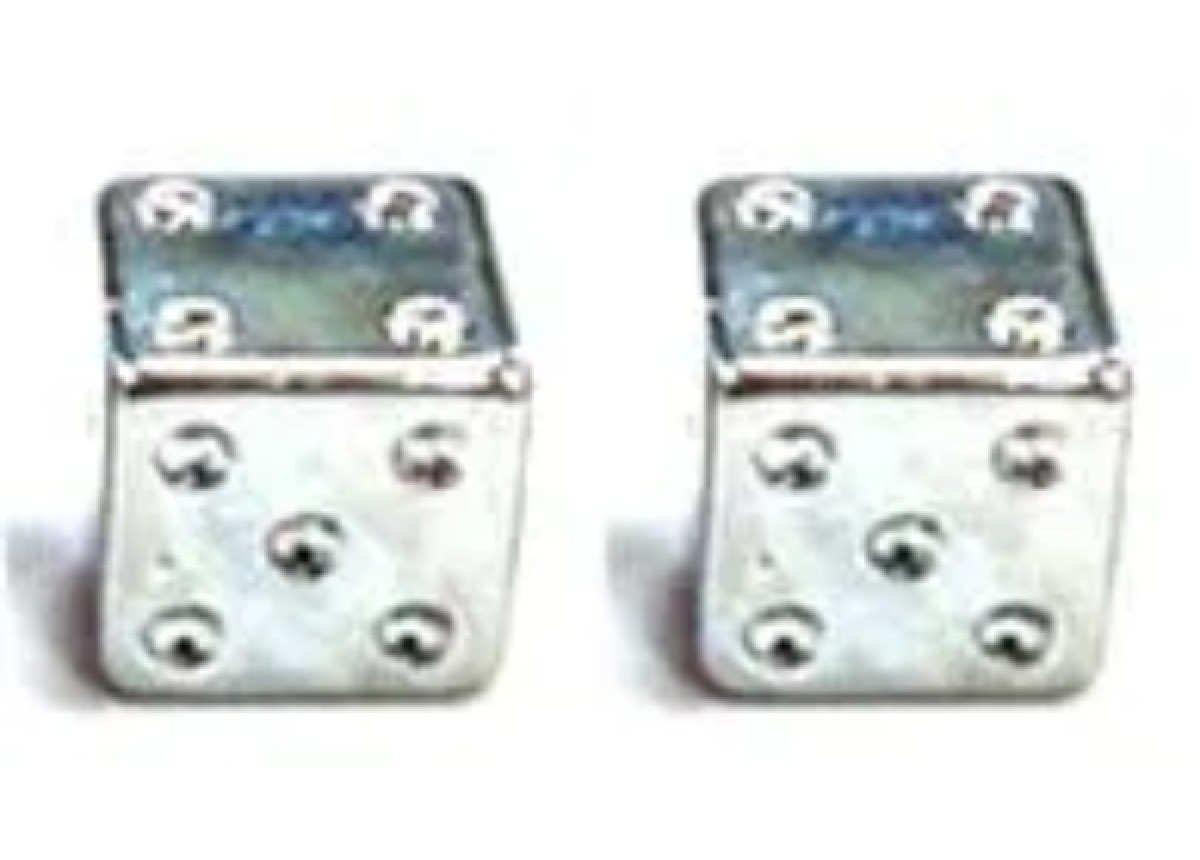 Old School BMX Valve Cap Dice A/V 2 Piece P/B Silver Old School BMX Valve Cap Dice A/V 2 Piece P/B Silver