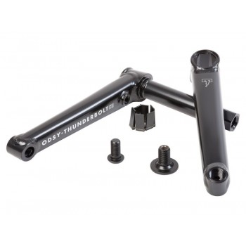 Old School BMX Thunderbolt Crank Set 2 piece - LHD 160mm Black by Odyssey