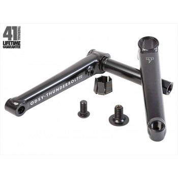 Old School BMX Thunderbolt Crank Set 2 piece - RHD 160mm Black by Odyssey