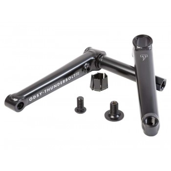 Old School BMX Thunderbolt Crank Set 2 piece - LHD 175mm Black by Odyssey