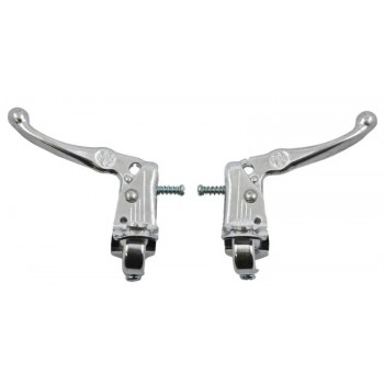 Old School BMX MX style alloy BMX levers Silver