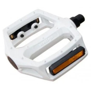 Old School BMX 9/16 Alloy Platform Pedals White by Wellgo