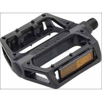Old School BMX Alloy Platform Pedals 1/2" Black by Wellgo