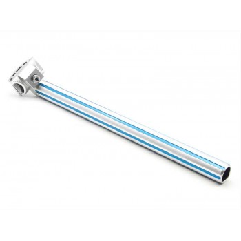Old School BMX Seat Post Fluted 25.4mm Blue/Silver by MCS