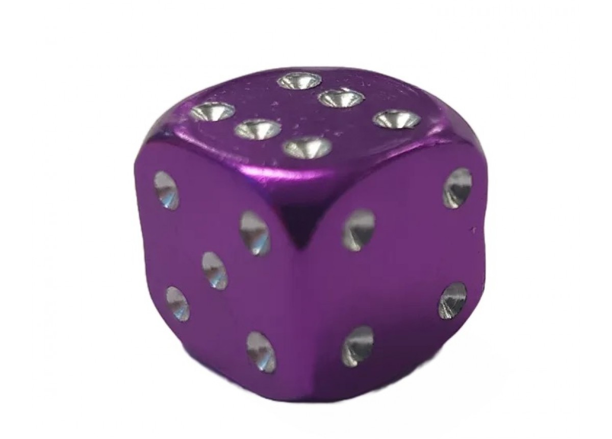 Old School BMX Valve Cap Dice Alloy 12mm A/V Purple Old School BMX Valve Cap Dice Alloy 12mm A/V Purple