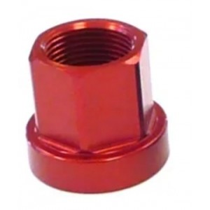 Old School BMX Alloy Hub Axle Nut M14 Flange Type Red
