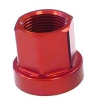 Old School BMX Alloy Hub Axle Nut M14 Flange Type Red