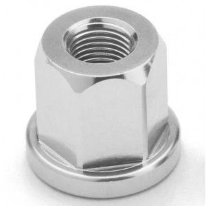 Old School BMX A NEW ITEM Alloy Hub axle Nut - 3/8" Flange Type Silver