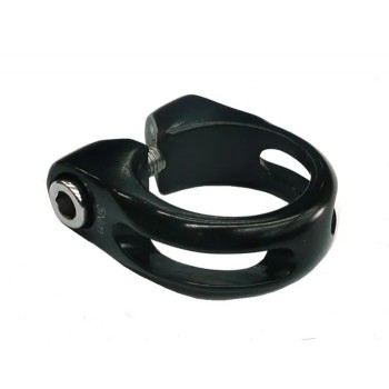Old School BMX Seat Post Clamp 31.8 Alloy with Lip Black