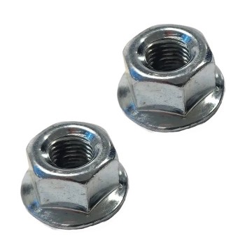 Old School BMX Axle Nut Front 5/16" x 26T Flanged Bag of 2
