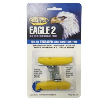 Old School BMX Brake Pads Kool Stop Eagle 2 Threaded Yellow