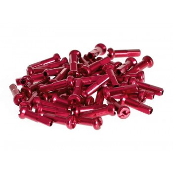 Old School BMX Alloy Nipples 16mm 40pcs Red by SALT