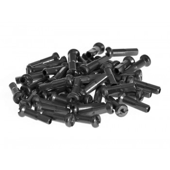 Old School BMX Alloy Nipples 16mm 40pcs Black by SALT