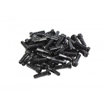 Old School BMX Taper HEX Nipples 16mm 40pieces Black by GSPORT