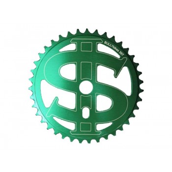 Old School BMX Bully Big Money Chainwheel 39T Green by MCS