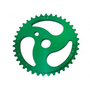 Old School BMX Chainsaw Front Sprocket 39T Leafy Green by S&M