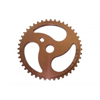 Old School BMX Chainsaw Front Sprocket 44T Dark Roast by S&M