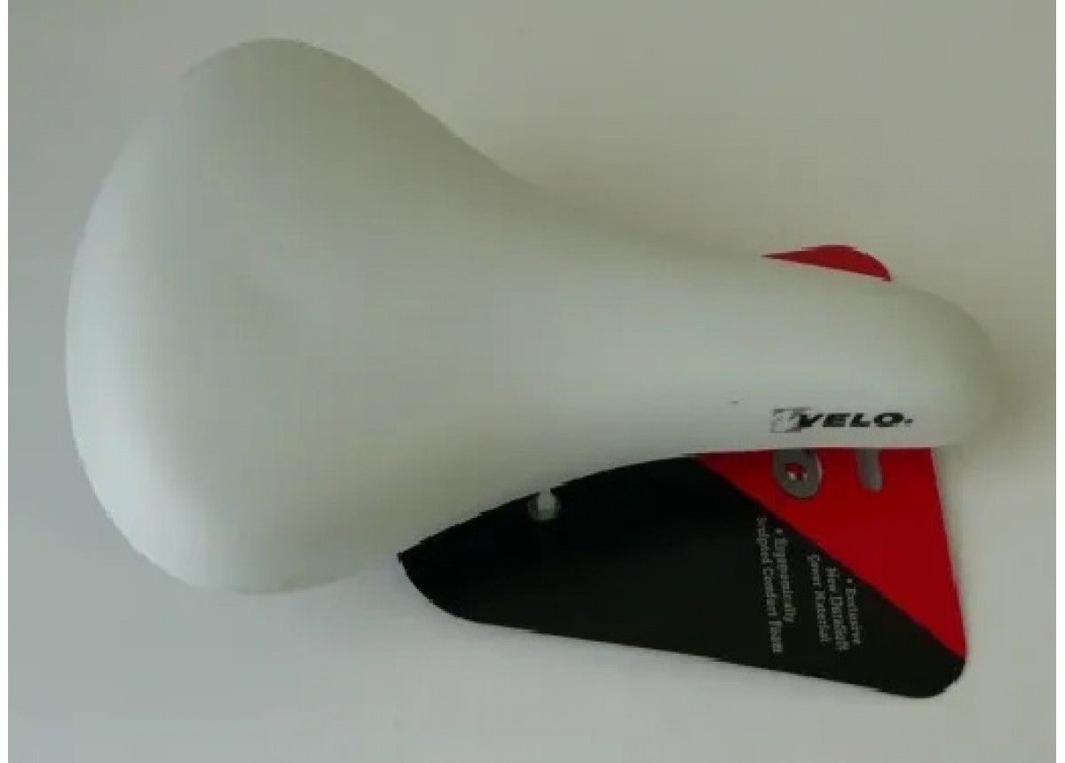 Old School BMX Saddle 16-20 Vinyl White Old School BMX Saddle 16-20 Vinyl White