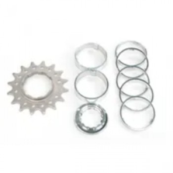 Old School BMX Conversion Kit Single Speed 16T Lock Ring Alloy Spacers