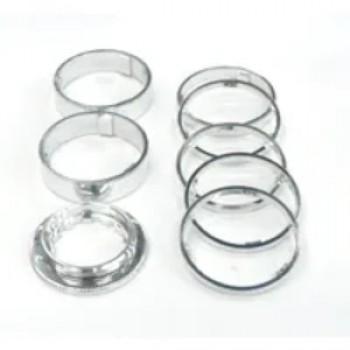 Old School BMX Spacer Set Alloy 12T Lock Ring Silver