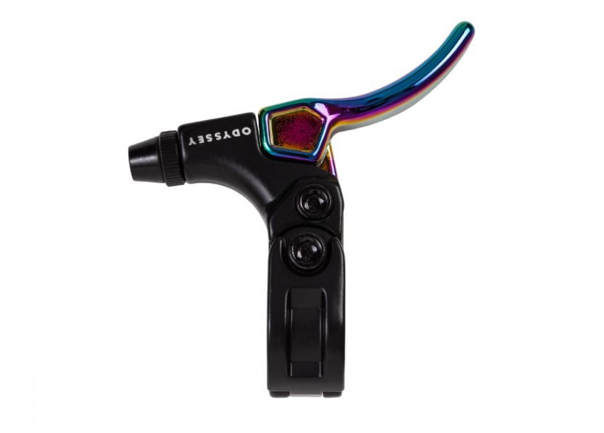 Old School BMX Monolever Short U Brake Lever Right Hand Drive Oil Slick by Odyssey Old School BMX Monolever Short U Brake Lever Right Hand Drive Oil Slick by Odyssey