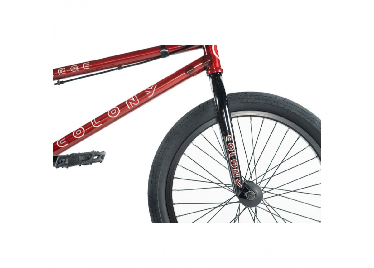 Colony Emerge 20" Freestyle BMX Bike - Clear Red Colony Emerge 20" Freestyle BMX Bike - Clear Red