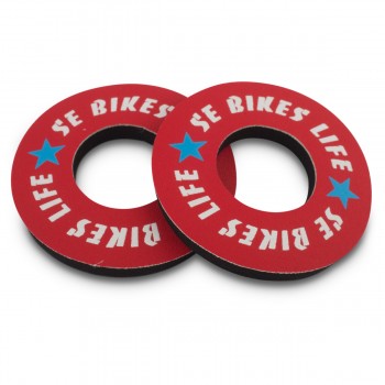 Old School BMX SE Bike Life Grip Donuts Red by SE