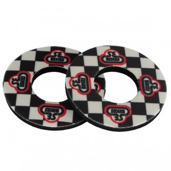 Old School BMX SE Bikes Checkerboard Grip Donuts Black/White by SE