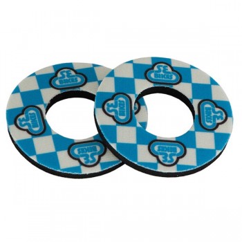 Old School BMX SE Bikes Checkerboard Grip Donuts Blue/White by SE