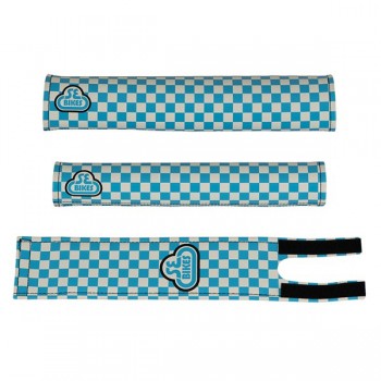 Old School BMX SE Bikes Checkerboard Pad Set - Blue/White by SE Bikes