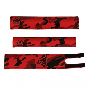Old School BMX SE Bikes Pad Set - Camo Red by SE Bikes
