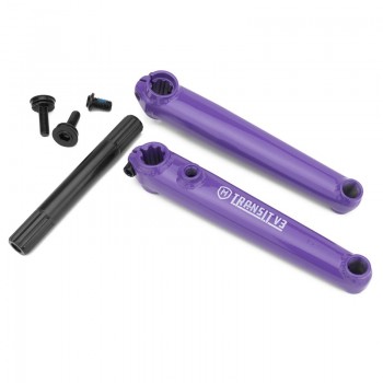 Old School SE Mission BMX Transit V3 cranks 19mm 8 spline 170mm Purple