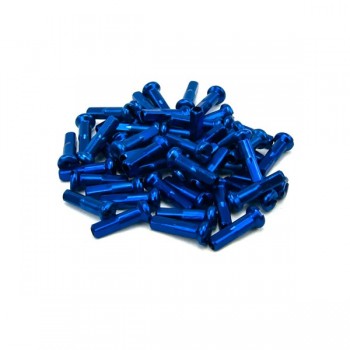 Old School SE Mission Spoke Nipples Alloy 14G Blue 40pk