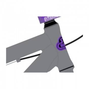 SE Bikes Blocks Flyer 26" BMX Bike - Matte Grey & Purple