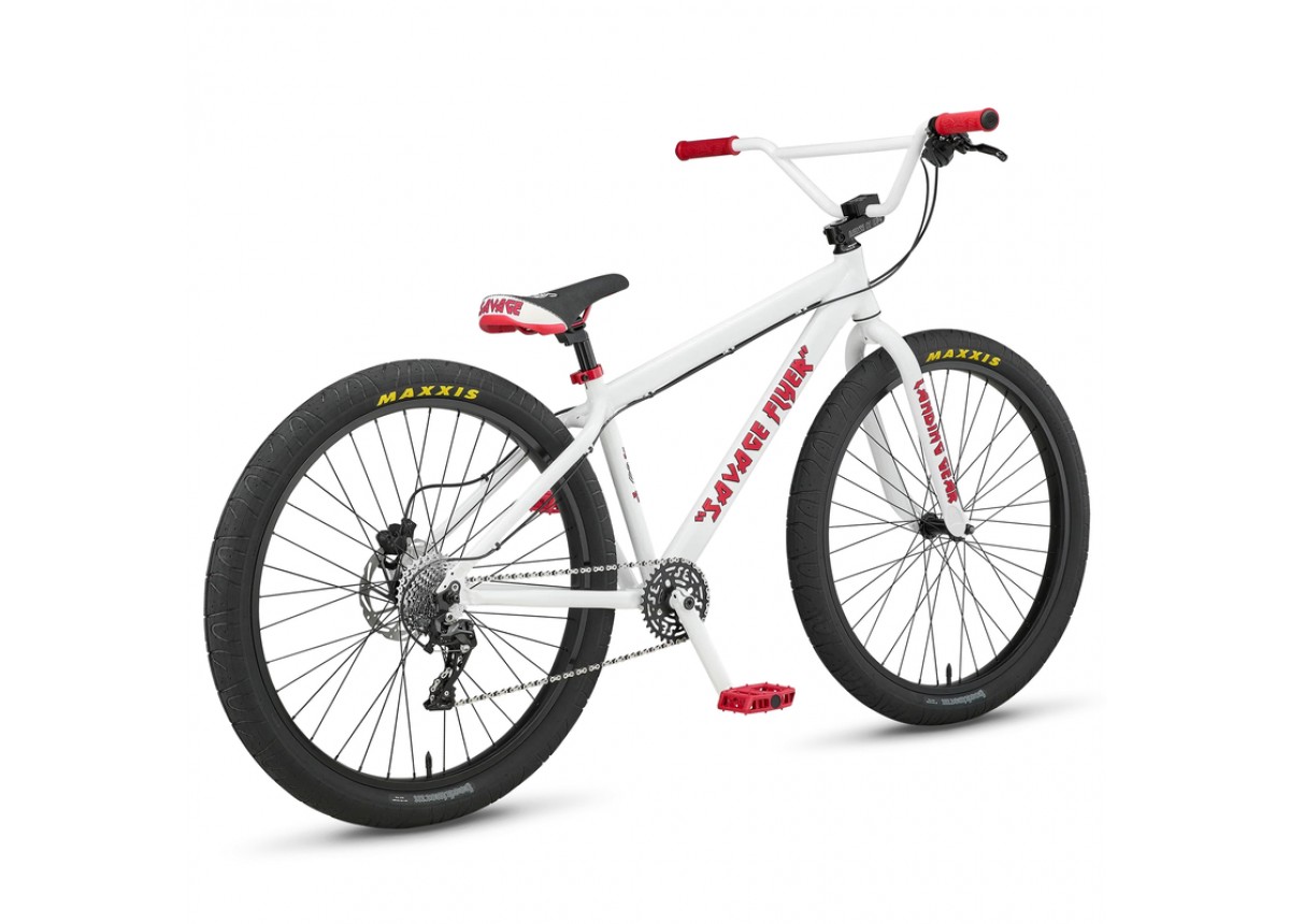 SE Bikes Savage Flyer 27.5" Cruiser BMX Bike - White Maiden SE Bikes Savage Flyer 27.5" Cruiser BMX Bike - White Maiden
