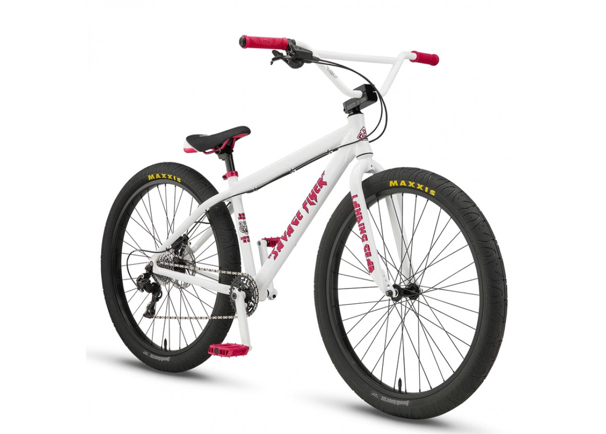 SE Bikes Savage Flyer 27.5" Cruiser BMX Bike - White Maiden SE Bikes Savage Flyer 27.5" Cruiser BMX Bike - White Maiden