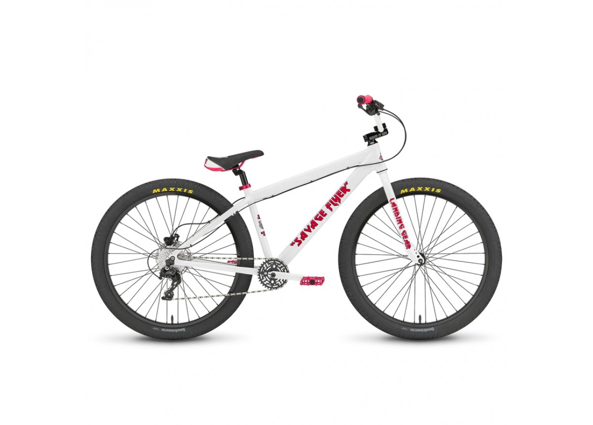 SE Bikes Savage Flyer 27.5" Cruiser BMX Bike - White Maiden SE Bikes Savage Flyer 27.5" Cruiser BMX Bike - White Maiden