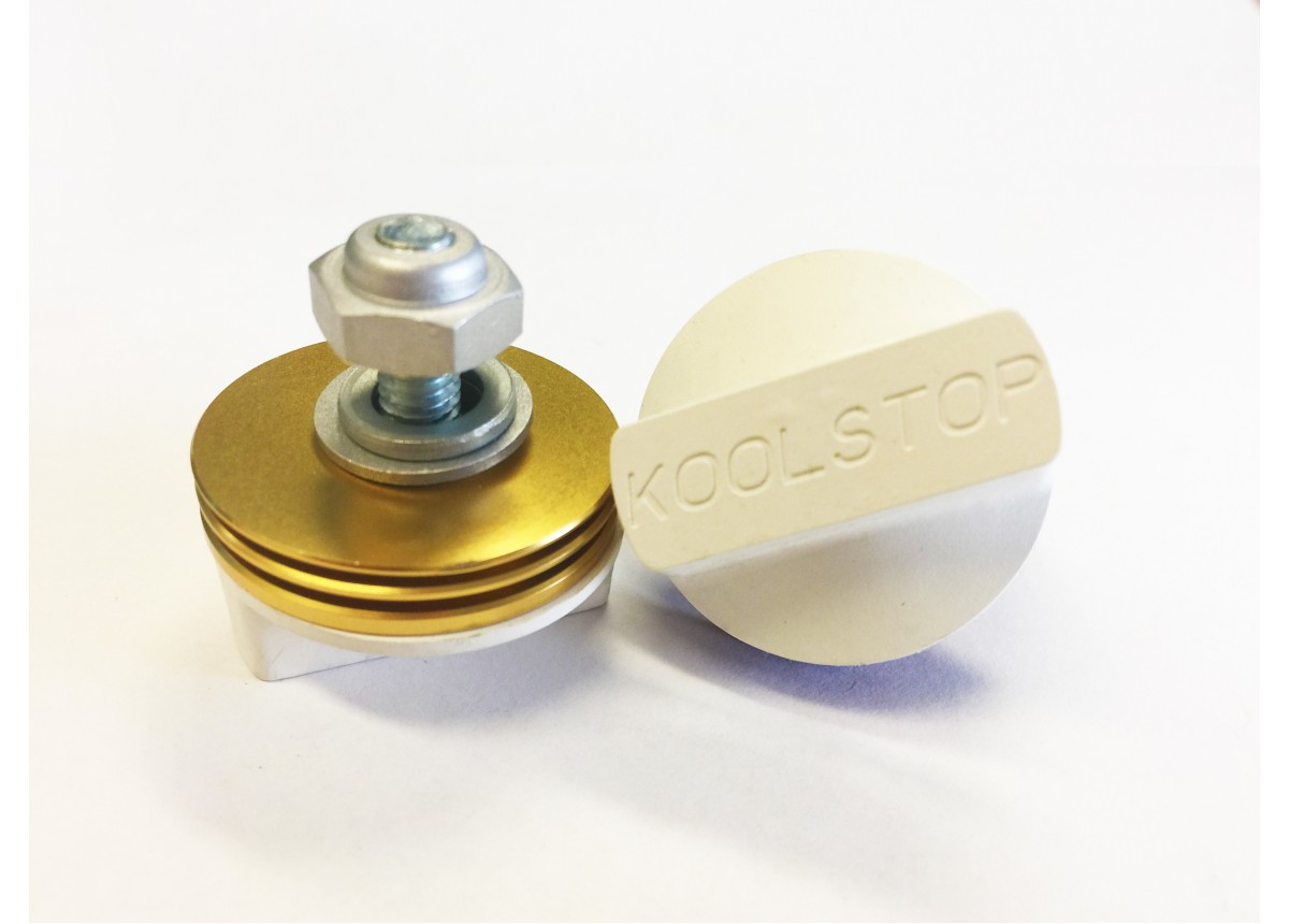 Old School BMX Kool Stop White pads with Gold fins by Kool Stop Old School BMX Kool Stop White pads with Gold fins by Kool Stop