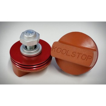 Old School BMX Kool Stop Salmon pads with Red fins by Kool Stop
