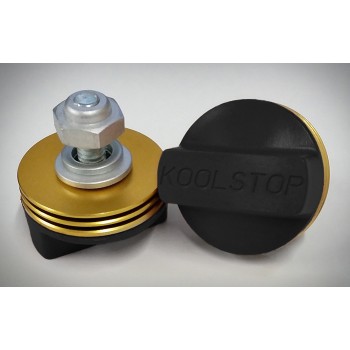 Old School BMX Kool Stop Black pads with Gold fins by Kool Stop