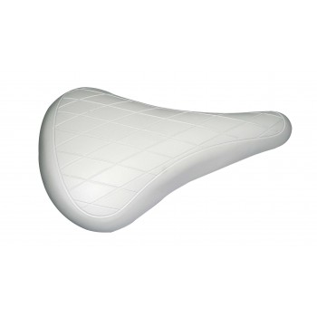Old School BMX White Quilted seat by Old School BMX