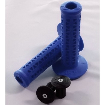 Old School BMX Ame Unitron 702 Grips Blue with Grip Savers by Ame
