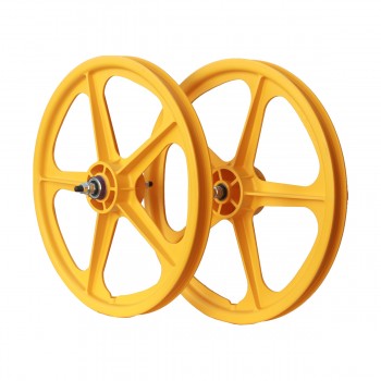 Old School BMX 20" Yellow Skyway Tuff 2's free wheel by Skyway