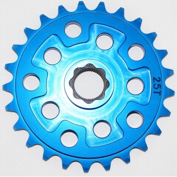 Old School BMX Hutch Spline-Drive Sprocket - 25T BLUE by Hutch