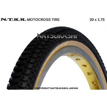 Old School BMX NTKK Black 20 X 1.75 "Snakebelly" Tyre by Panaracer