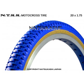 Old School BMX NTKK Blue 20 X 1.75 "Snakebelly" Tyre by Panaracer